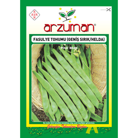 FASULYE TOHUMU (GENİŞ SIRIK-HELDA TİPİ) 50 GR - 8682754103859
